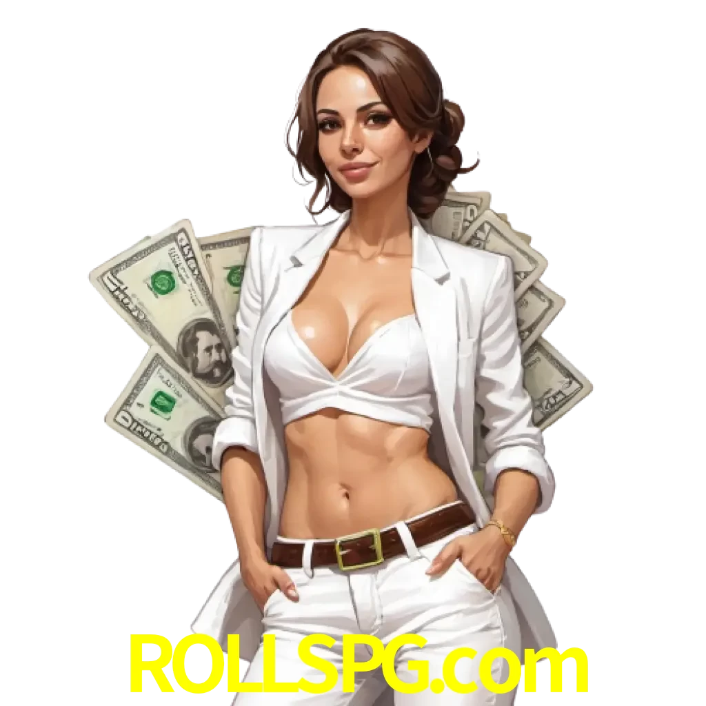 woman with money playing in rollspg bet casino