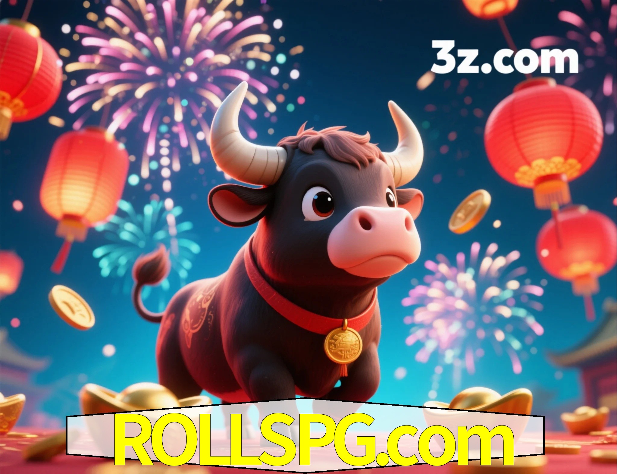 Slot machine 3D icon with number 7 and 1